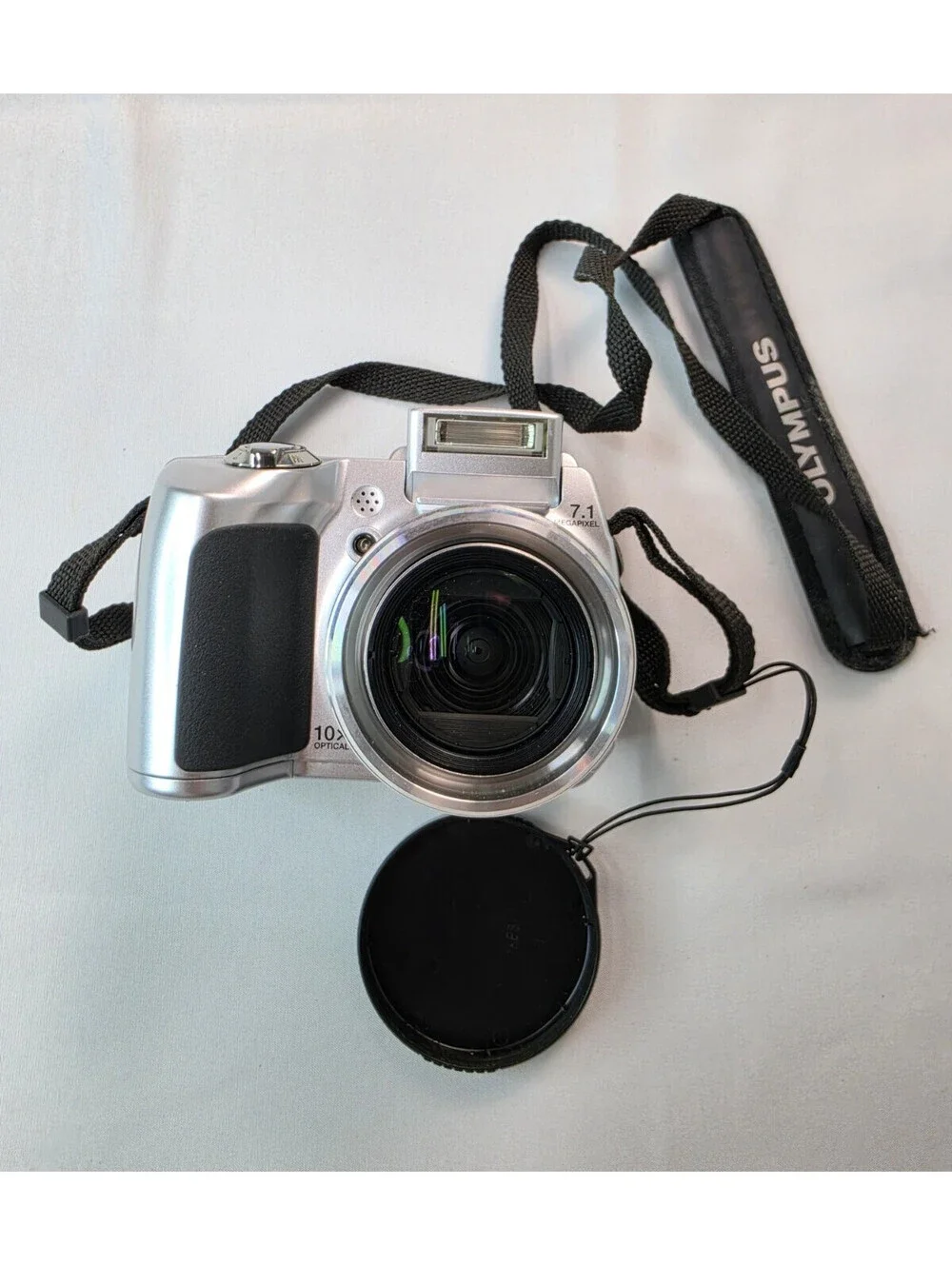 Olympus SP-510UZ Silver Digital Camera 7.1MP With Box Cords Manuals TESTED